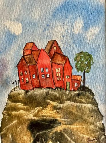 <b>Annelie Tibblin</b><Br>Hus på kulle