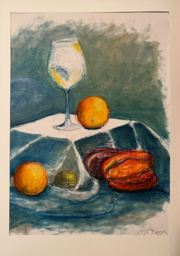 <b>Karin Lindwall</b><br>
"Stilleben med glas"